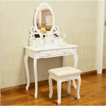 Simple wooden dressing table mirror