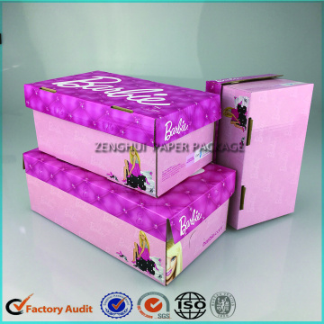 Flat Pack Corrugated Shoe Box Paper Packaging