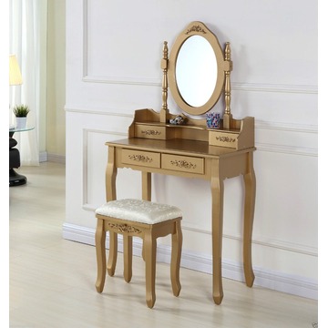 Tritiger Golden Antique Vanity dresser table