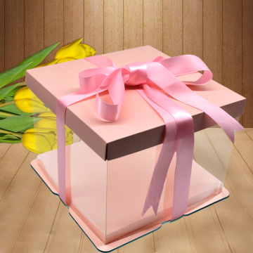 Birthday cake box transparent