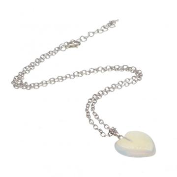 Handmade Opal Heart women necklace