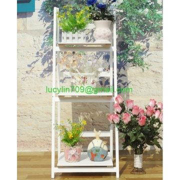 3 Shelf Bookcase, Multifunctional Ladder-Shaped Plant Flower Stand Rack Bookrack Storage Shelves