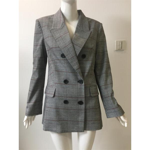 T/R  check double breasted suit