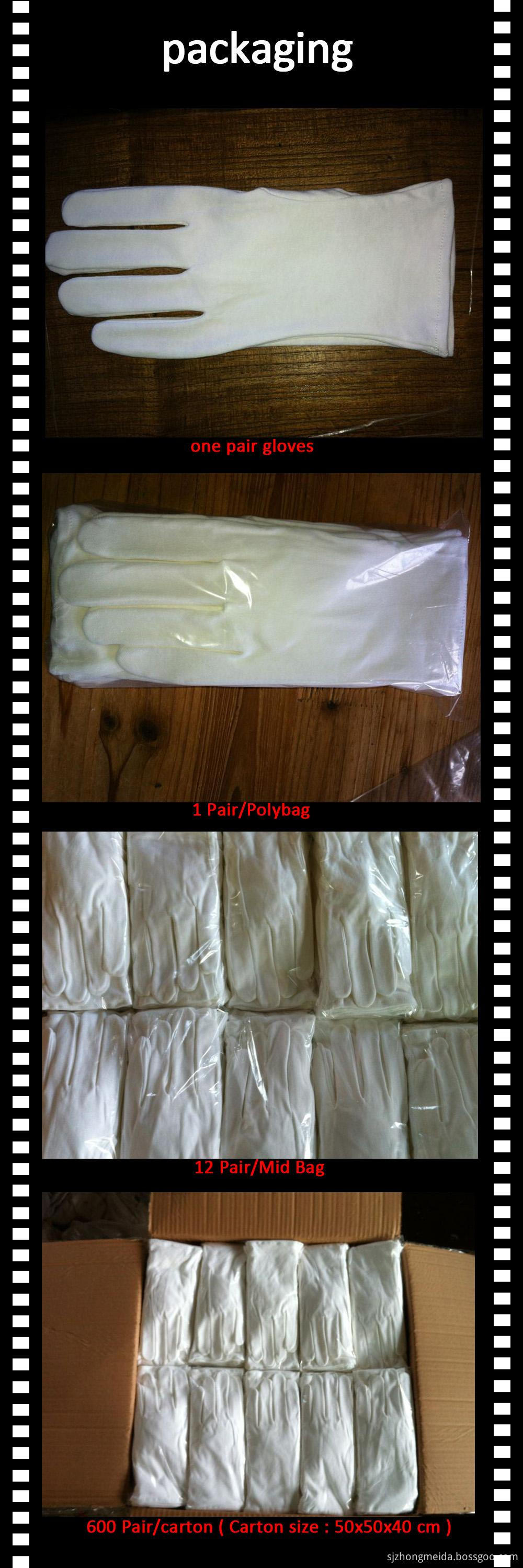 Cotton gloves package