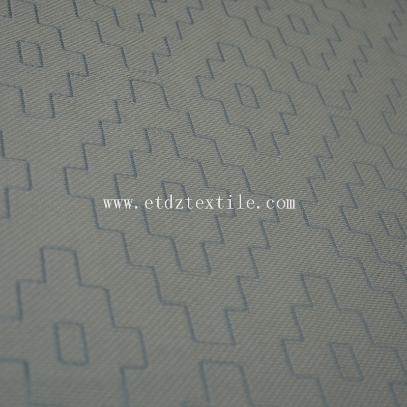 New Polyester Embroidery Curtain Fabric GF026 Water Blue Color