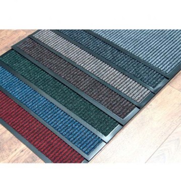 Commercial outdoor entrance stripe dust control floor mats
