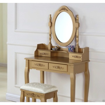 Royal Golden Drawers Mirror dressing table