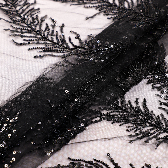 2020 high-quality beaded lace fabric