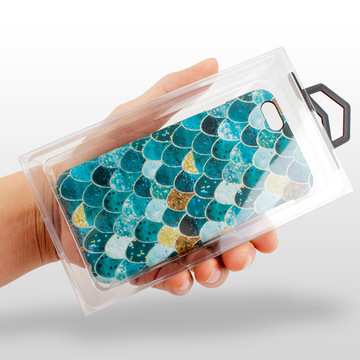 Plastic clear phone case packaging box