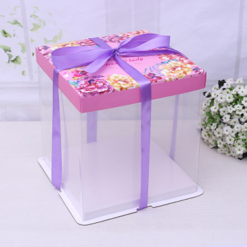 Plastic birthday cake box