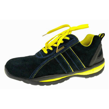 Suede Leather MD Sole Safety Sport Shoes