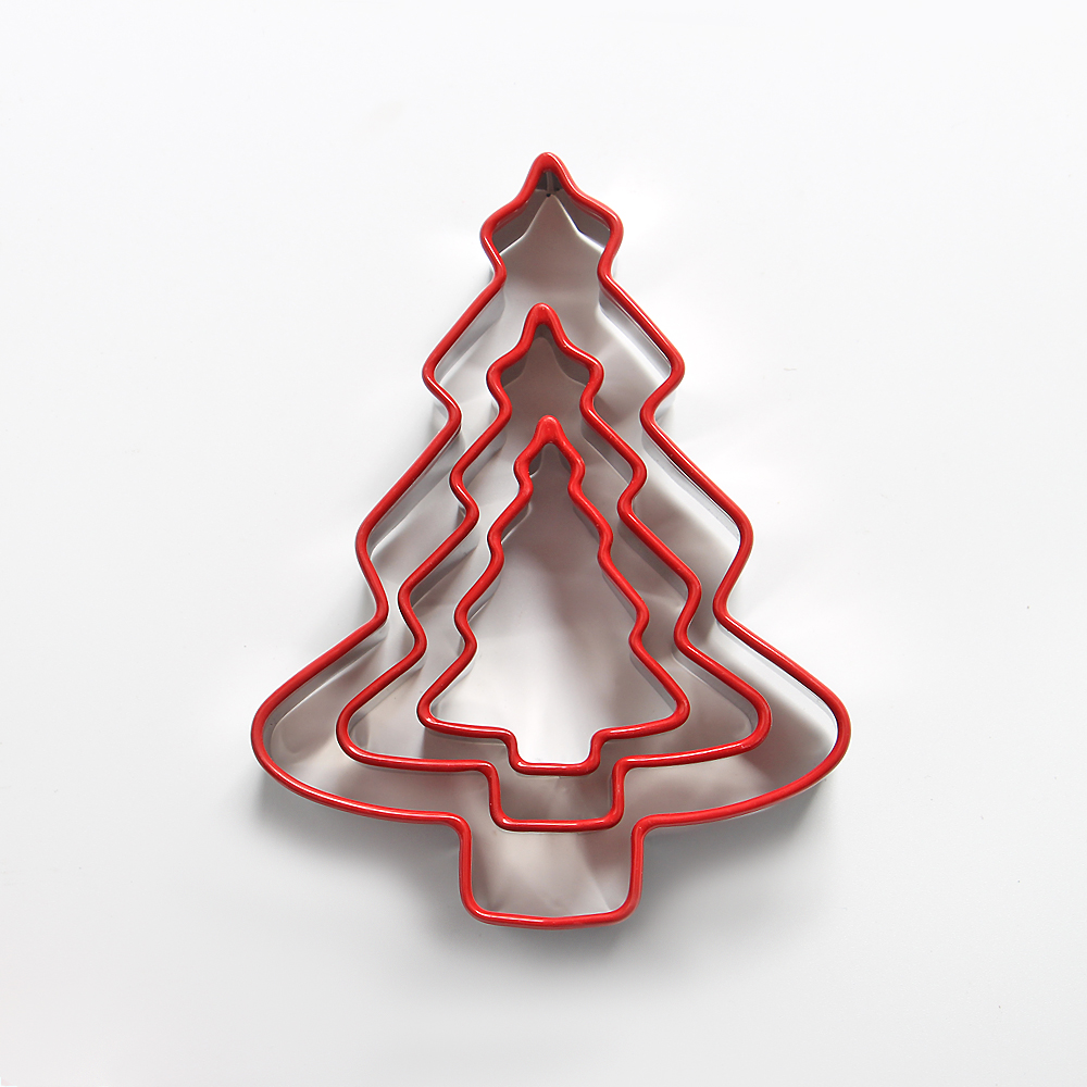 3pcs Stainless steel tree shaped cookie cutter set