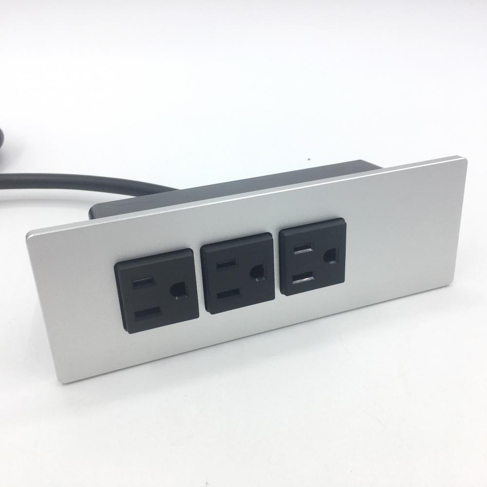 3 Sockets Recessed Power Strip