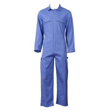 Blue color coverall basic style work wear