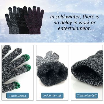 YONHEE Non-slip Knit Gloves Men Women Sports Touchscreen