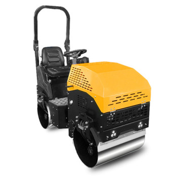 New type single cylinder double drum road roller