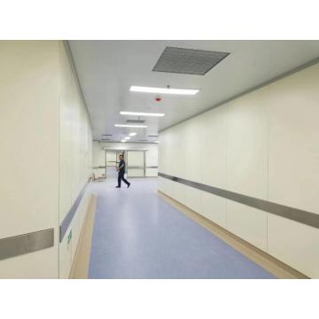 Beige fiber cement board for hospital corridor wall