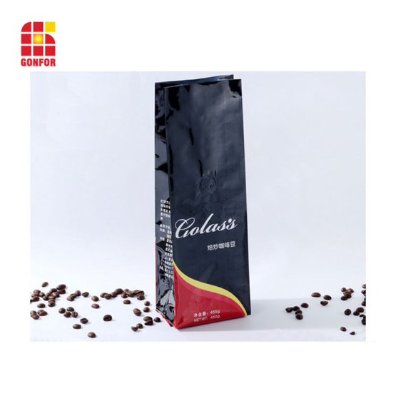 Custom printed 250g coffee bag with air valve