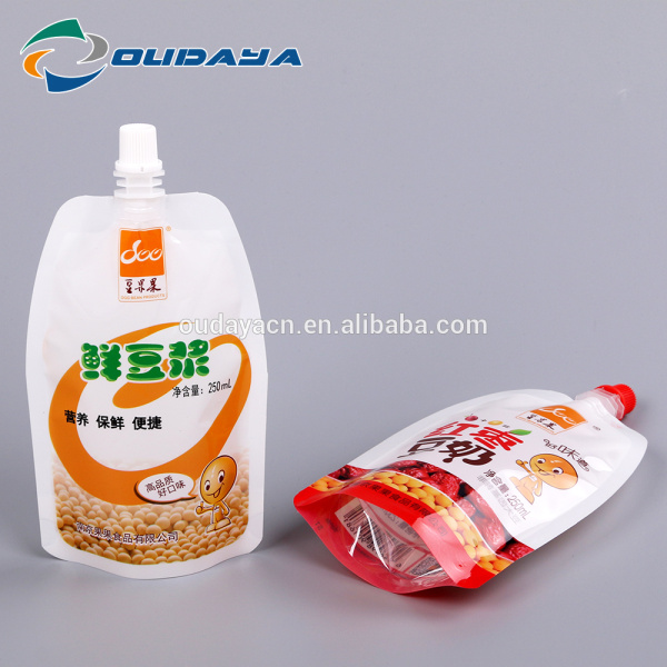 Soybean Milk Packaging Pouch with spout