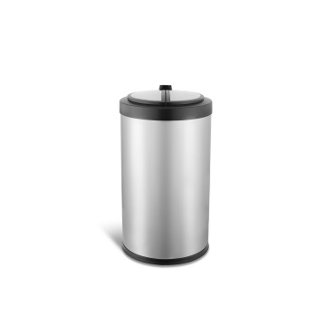 12 Liter Rounded Stainless Steel Waste Bin for Home