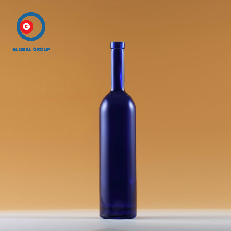 Empty Round Glass Bottle Beautiful Wine Bottle