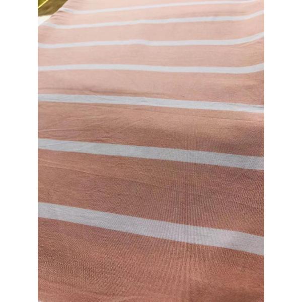 pink stripe yarn dyed polyster fabric