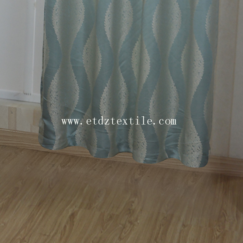 HOT Deisgn HOT Pattern of Polyester Jacqurad Curtain Fabric GF028 Water Blue