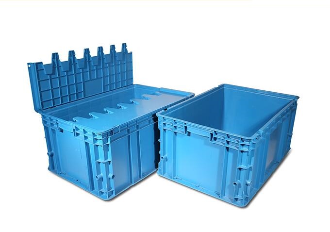 Hinged lidded plastic crate injection mould 7