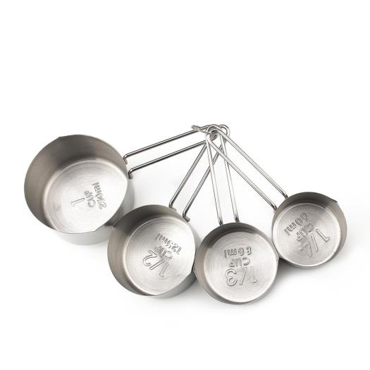 4 Piece Stainless Steel Measuring Spoons Cups Set