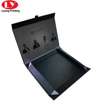 Custom Matt black folding magnetic garment box
