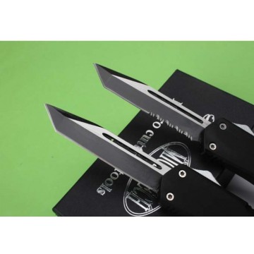 Microtech Black Automatic Knife with Glass Breaker