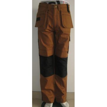 European men casual trousers work pants with knee
