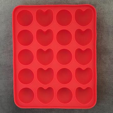 Heart-shaped multi-functional silicone ice box cake molds