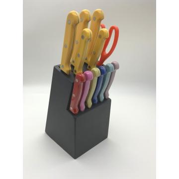 13pcs colored handle knife set