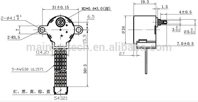 unipolar stepper motor, 5 wire unipolar stepper motor, 12v unipolar stepper motor