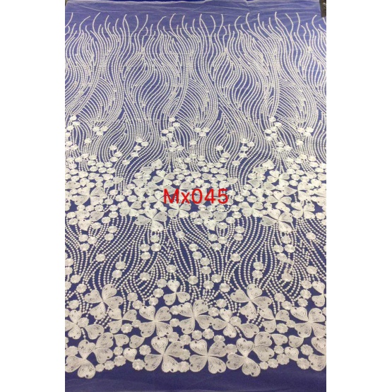 New Design Floral Embroidered Tulle Fabric