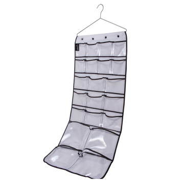 Hanging Closet Organizer With Dual-sided 42 transparent Pockets for Underwear Bra Gloves Socks