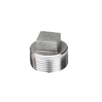 Stainless steel male threaded square head plug