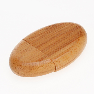 Natural Oval Wooden USB Flash Memory Drive