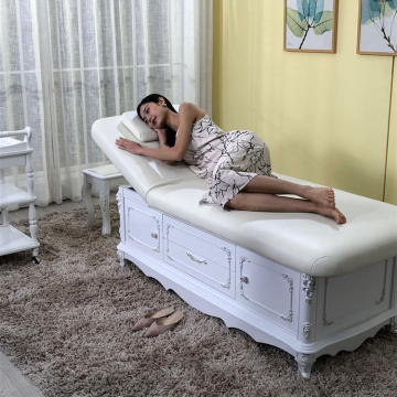 Luxury Style Wood Material Electric Facial Massage table