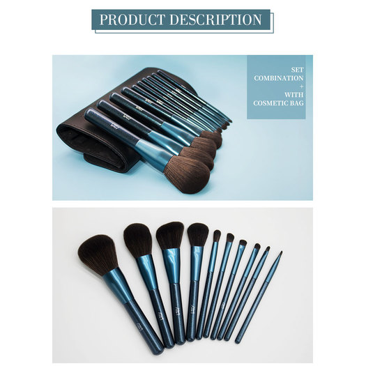 Single Luxury Large Glitter Blue Powder Brush Kit