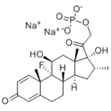 Pregna-1,4-diene-3,20-dione,9-fluoro-11,17-dihydroxy-16-methyl-21-(phosphonooxy)-, sodium salt (1:2),( 57187068,11b,16a)- CAS 2392-39-4