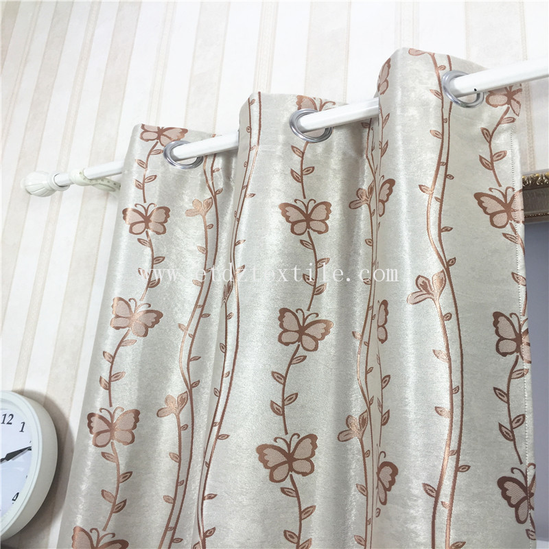 JACQUARD BUTTERFLY DESIGN CURTAIN