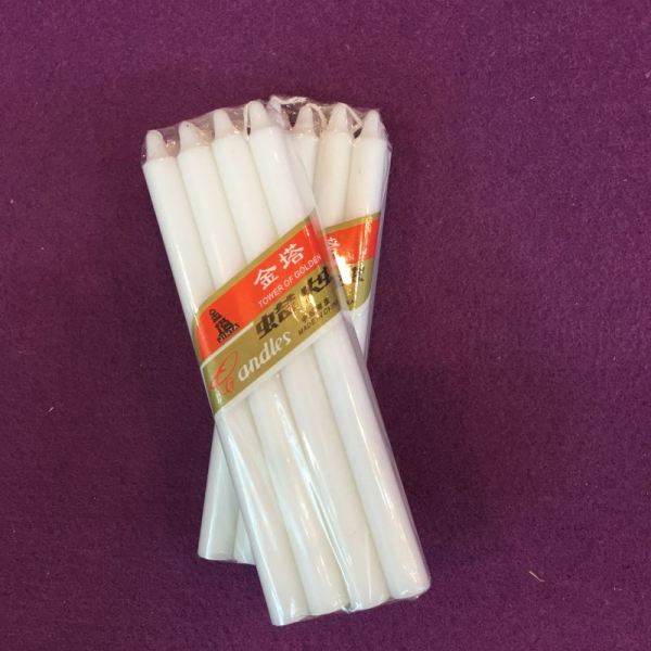 Christmas Daily Lighting Unscented Stick White Candles