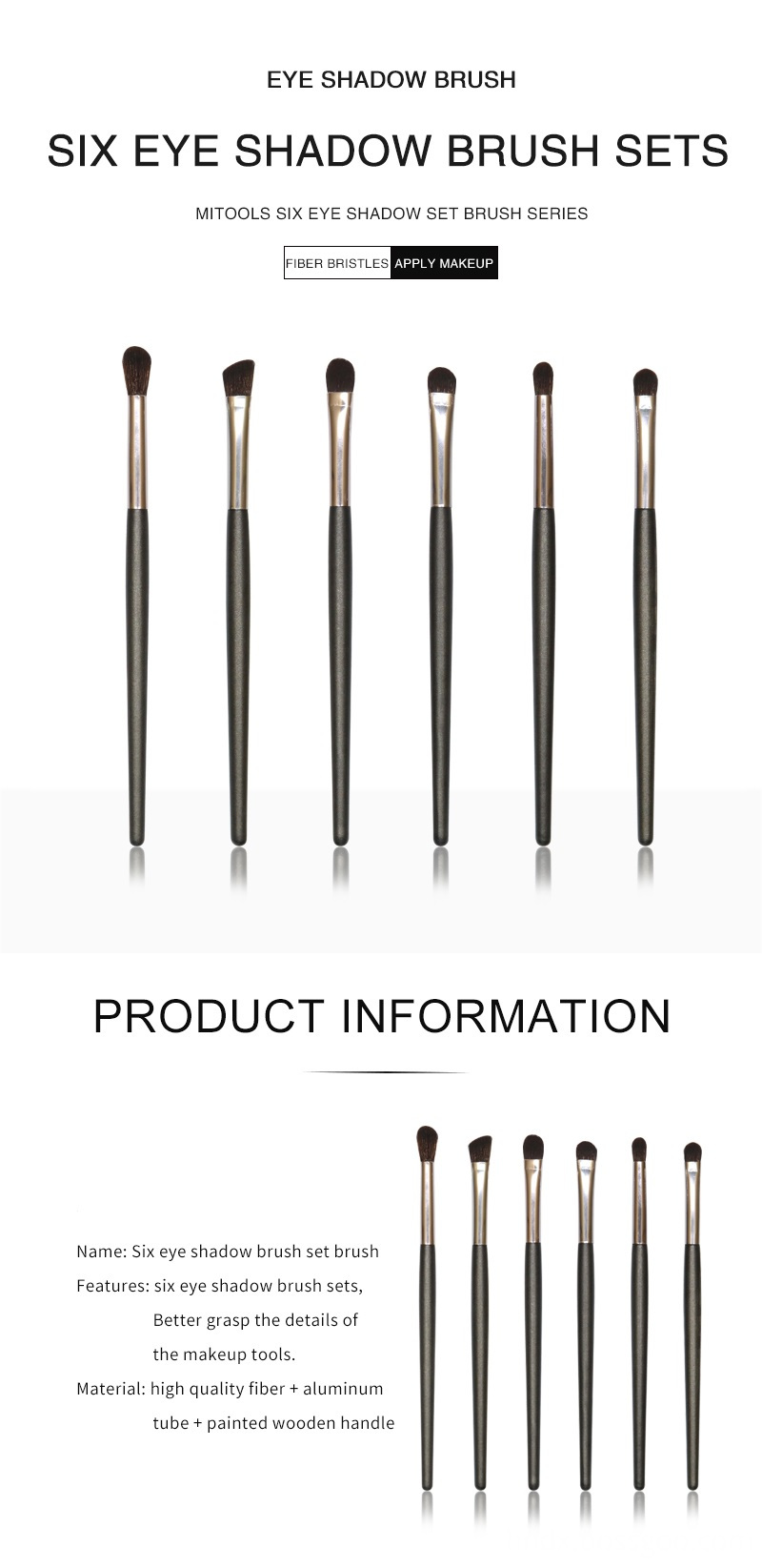 6 PCS Eyeshadow Brushes Set 1