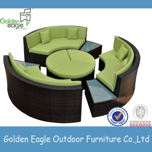 PE Rattan garden furniture aluminium sofa set