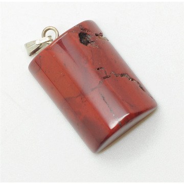 Semi Cylinder Shape Red Jasper pendant
