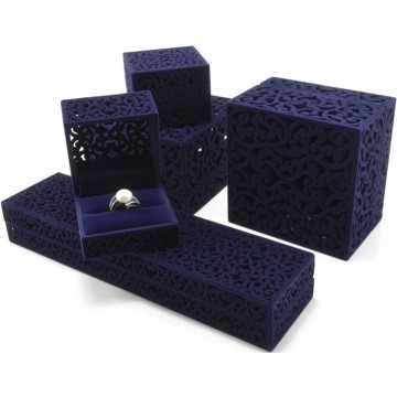 Blue hollow out high quality jewelry box designs