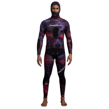 Seaskin Camouflage 2-Pieces Hooded Wetsuit for Spearfishing