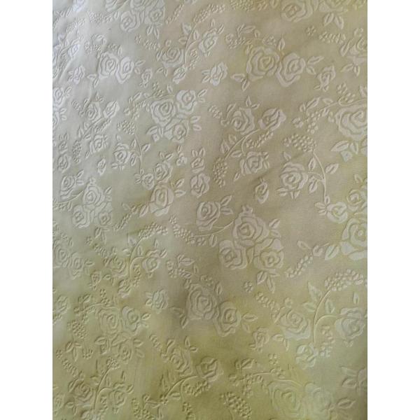 Polyester rose emboss fabric